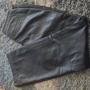 Banana Republic Women's Dark BLUE Leather Pants